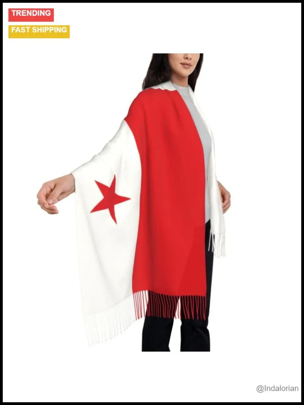 Cashmere Feel Soft Warm Oversized Wrap Shawl with Tassels